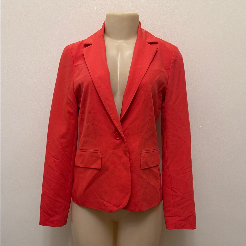 Forever 21 Vibrant Red Orange Blazer